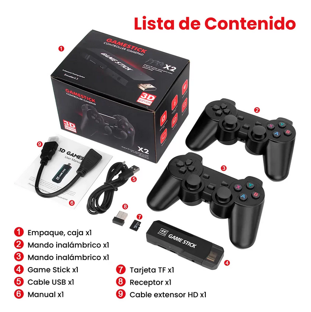 Consola Mini Video Juego X2 4K Wireless 128GB +40,000 Juegos - Imagen 3