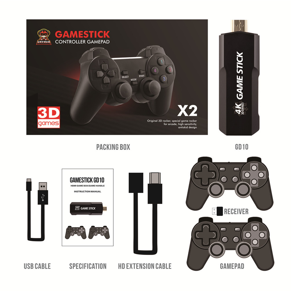 Consola Mini Video Juego X2 4K Wireless 128GB +40,000 Juegos